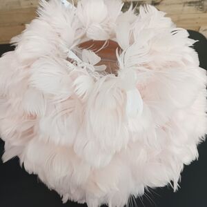 Chic Feather Accent Lamp - Blush
